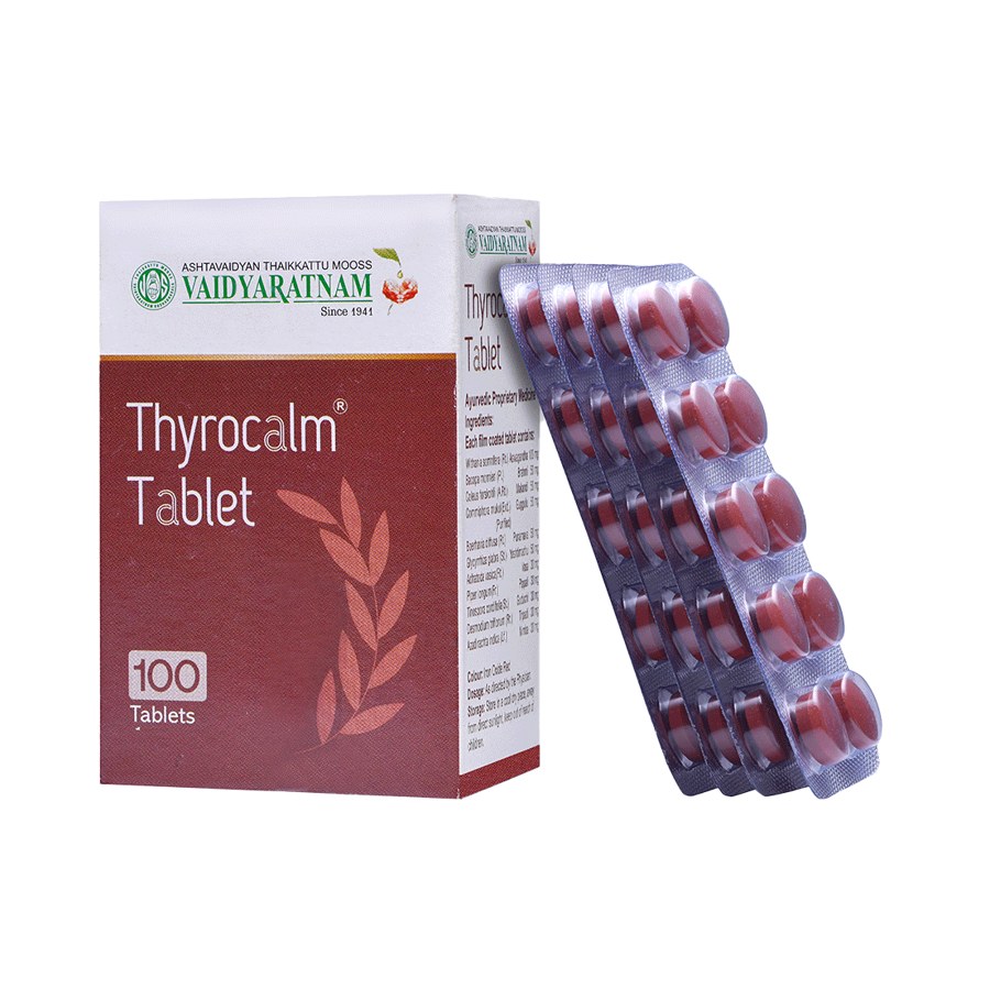 Thyrocalm (Vaidyaratnam Oushadhasala (P) Ltd., 10U)