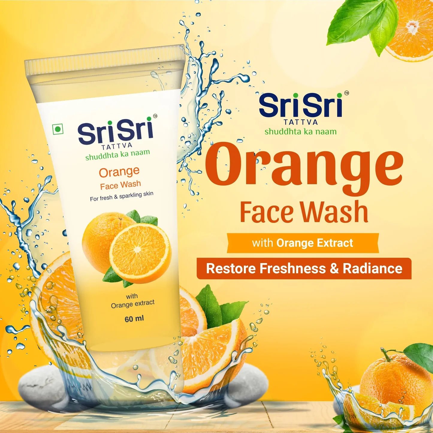 Orange face wash