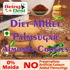 Millet Palmsugar Almond Moringa cookies